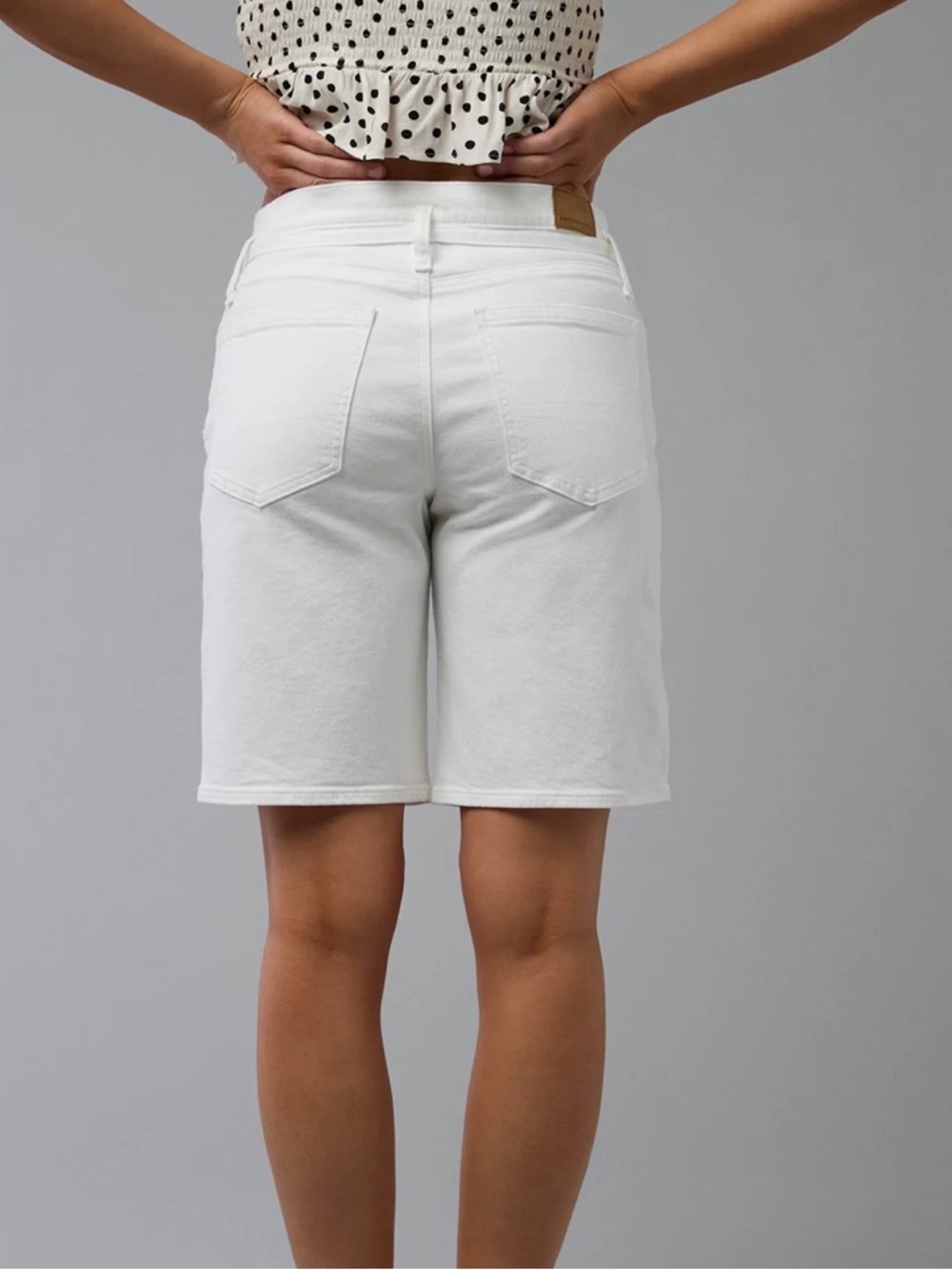 AE 11" Stretch Denim High-Waisted Jort Size 2 - Picture 3 of 8